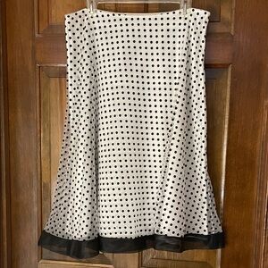 MSK black/white skirt, white slip with tulle overlay, XL, excellent condition